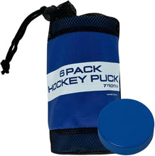 Load image into Gallery viewer, TronX Youth Mite Blue 4oz Ice Hockey Pucks - 6 Pack