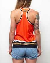 Load image into Gallery viewer, Anaheim Ducks Orange Retro Alternate Women's Racerback Hockey Tank