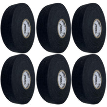 Load image into Gallery viewer, TronX Black Cloth Hockey Tape (6 Pack)