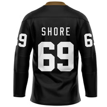 Load image into Gallery viewer, TronX Bulldogs Black Personalized Custom Hockey Jerseys
