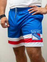 Load image into Gallery viewer, New York Rangers Mesh Hockey Shorts