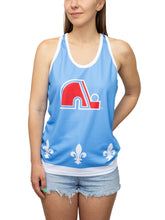 Load image into Gallery viewer, Quebec Nordiques Retro Alternate Women's Racerback Hockey Tank