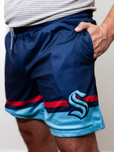 Load image into Gallery viewer, Seattle Kraken Mesh Hockey Shorts
