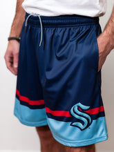 Load image into Gallery viewer, Seattle Kraken Mesh Hockey Shorts