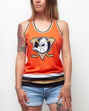 Load image into Gallery viewer, Anaheim Ducks Orange Retro Alternate Women&#39;s Racerback Hockey Tank
