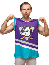 Load image into Gallery viewer, Anaheim Ducks Purple Retro Alternate Hockey Tank
