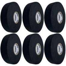 Load image into Gallery viewer, TronX Black Cloth Hockey Tape (6 Pack)
