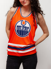 Load image into Gallery viewer, Edmonton Oilers Women&#39;s Racerback Hockey Tank
