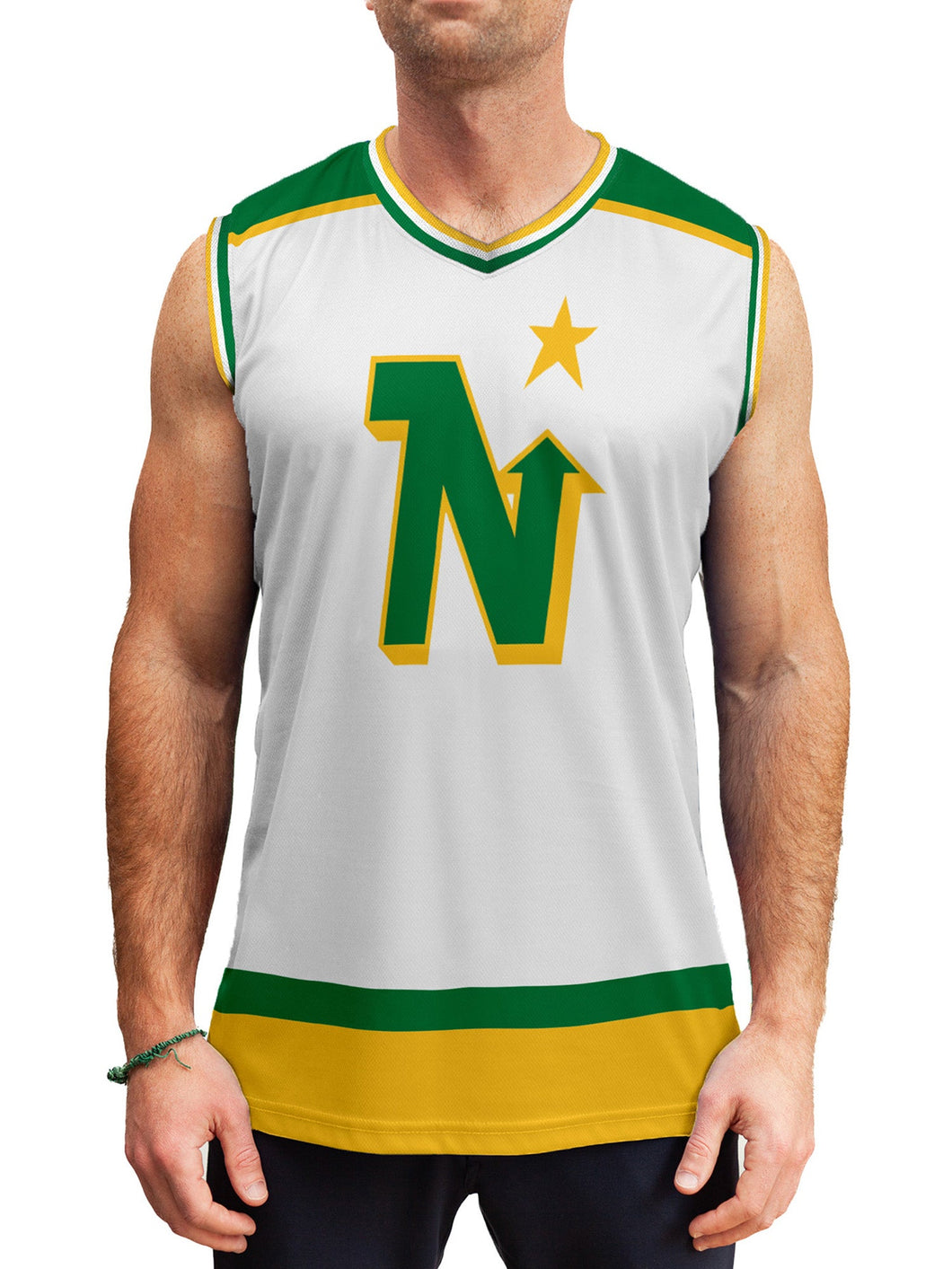 Minnesota North Stars Retro White Alternate Hockey Tank