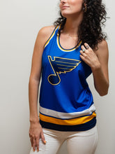 Load image into Gallery viewer, St. Louis Blues Women&#39;s Racerback Hockey Tank
