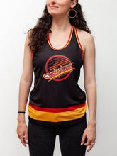 Load image into Gallery viewer, Vancouver Canucks Retro Alternate Women&#39;s Racerback Hockey Tank
