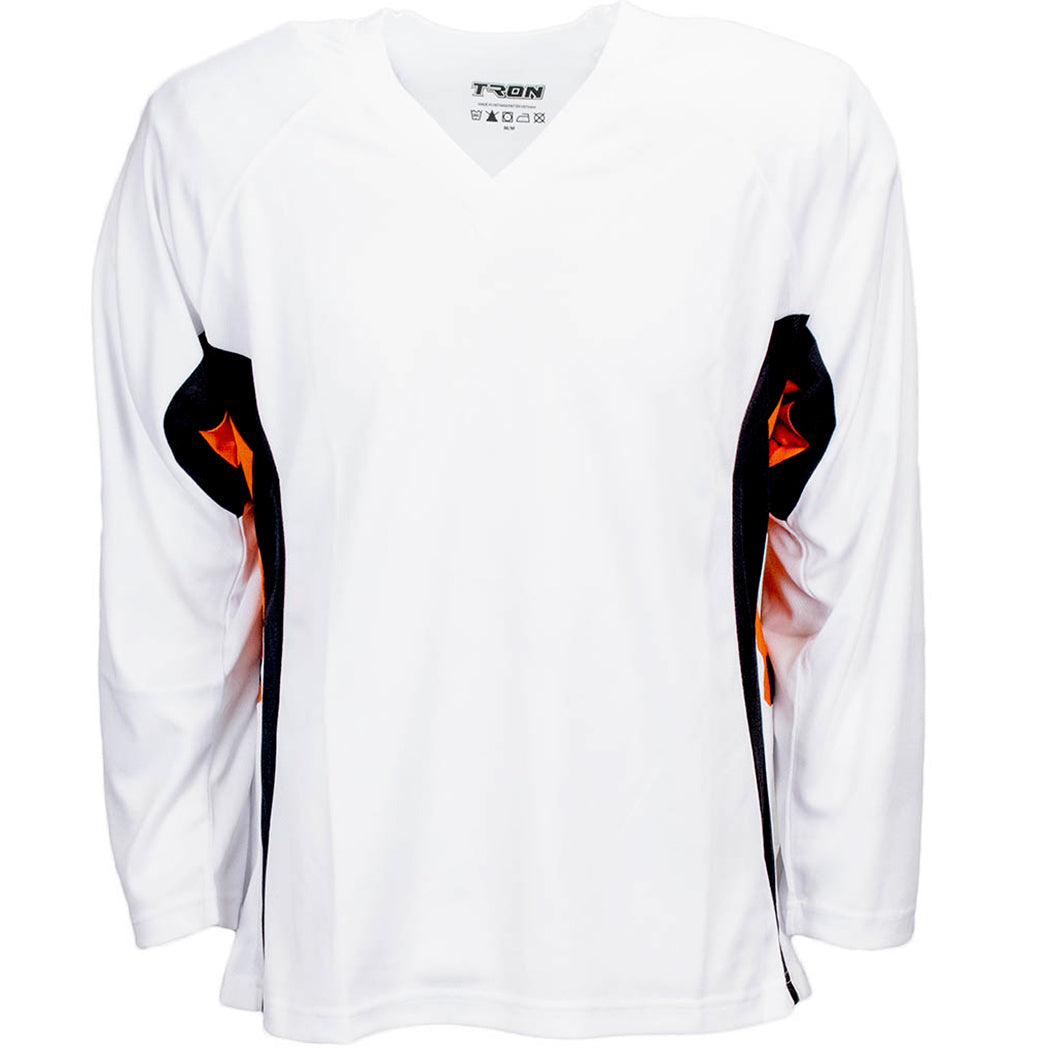 TronX DJ200 Team Hockey Jersey - White/Orange Closeout!