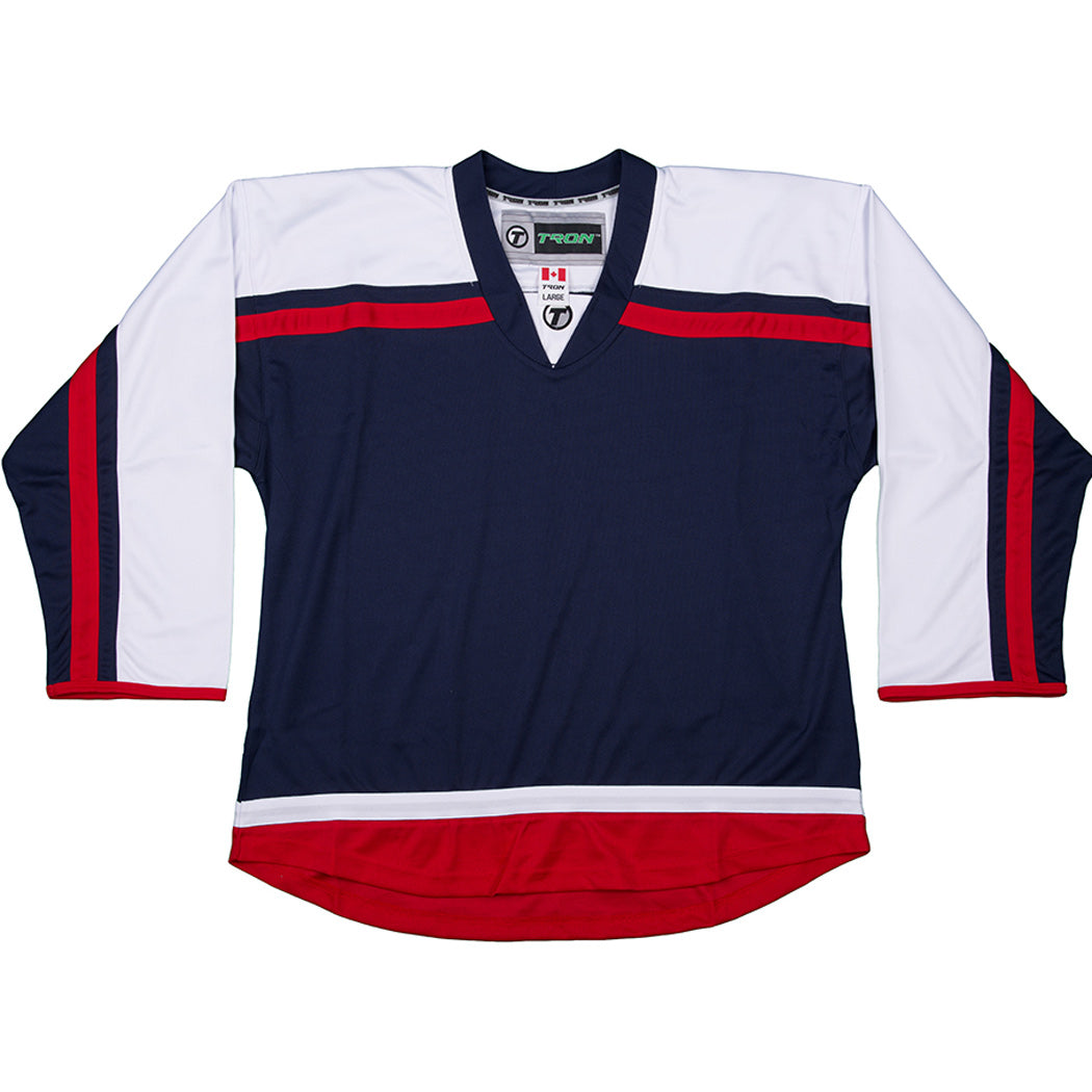 Columbus Blue Jackets Hockey Jersey - TronX DJ300 Replica Gamewear