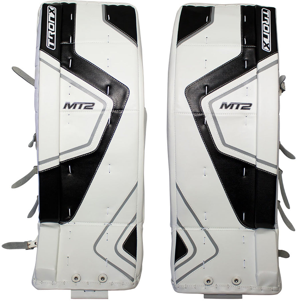 TronX MT2 Senior Hockey Goalie Leg Pads (White/Black)